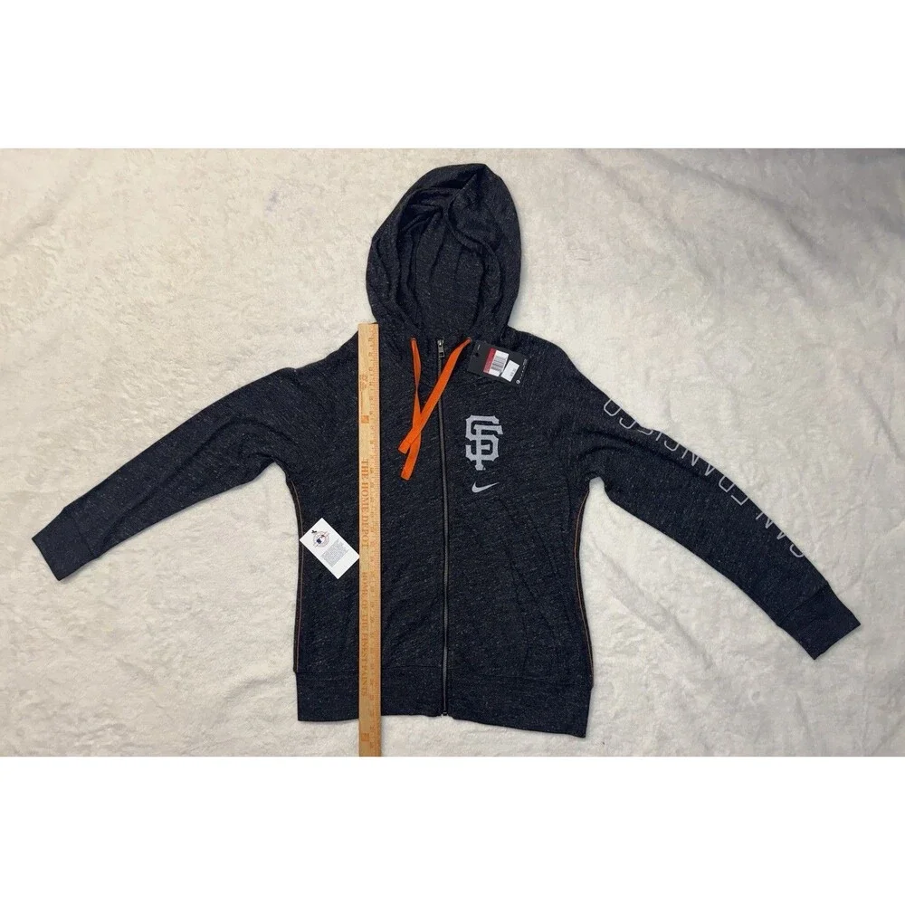 NWT NIKE San Francisco Giants Full Zip Hoodie Womens Large Lightweight MLB